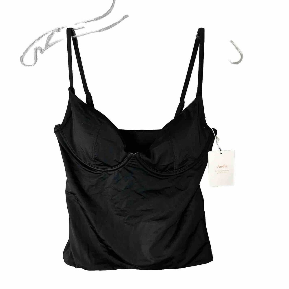 Andie Swimwear The Canary Tank Top Women Sz S Underwire Support Sculpting Comfy